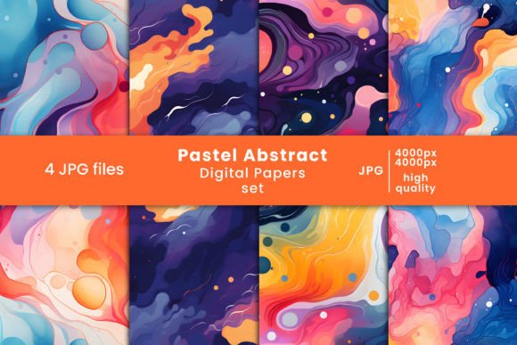 Download Watercolor Pastel Abstract Digital Paper - Abstract digital Collection