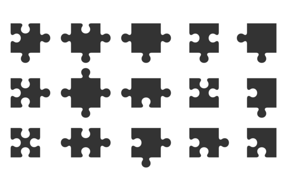 Download Puzzle Pieces Set. Jigsaw Various Shape - Puzzle pieces Collection