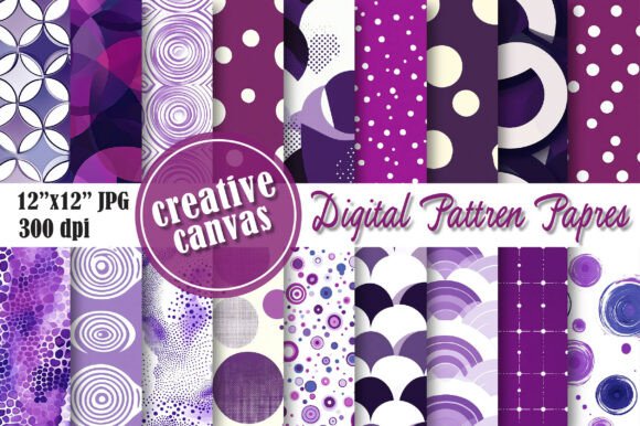 Download Purple Abstract Digital Paper Bundle - Abstract digital Collection