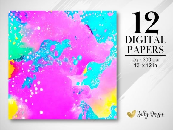 Download Sweet Neon Abstract Digital Paper - Abstract digital Collection