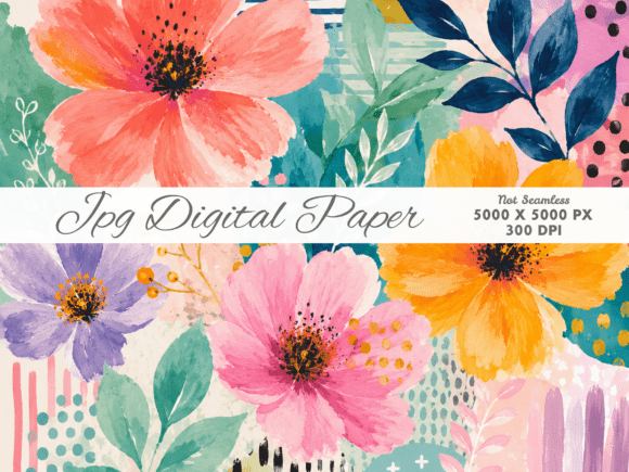 Download Color Splash Abstract Digital Paper - Abstract digital Collection