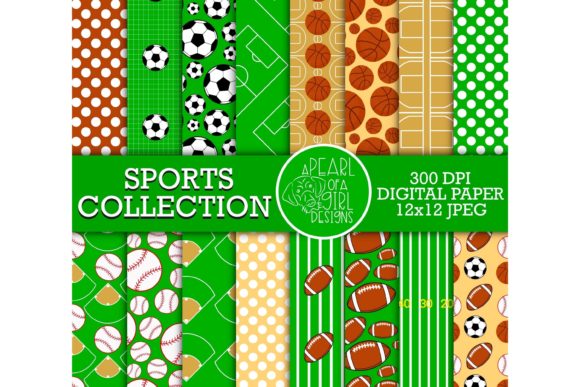 Download Sports Collection Digital Paper - Collection Collection