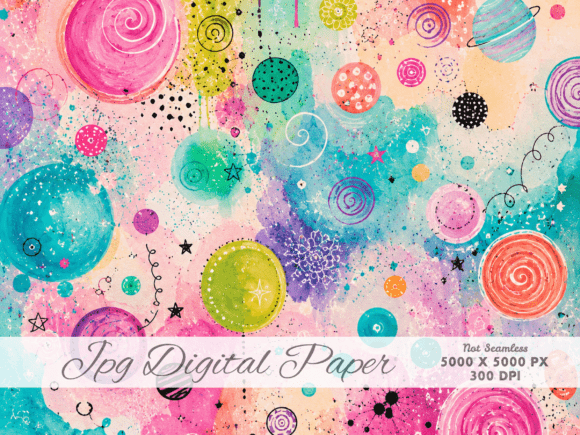 Download Bubble Garden Abstract Digital Paper JPG - Abstract digital Collection