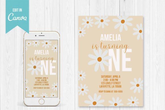 Download Daisy First Birthday Party Invitations - Party invitations Collection